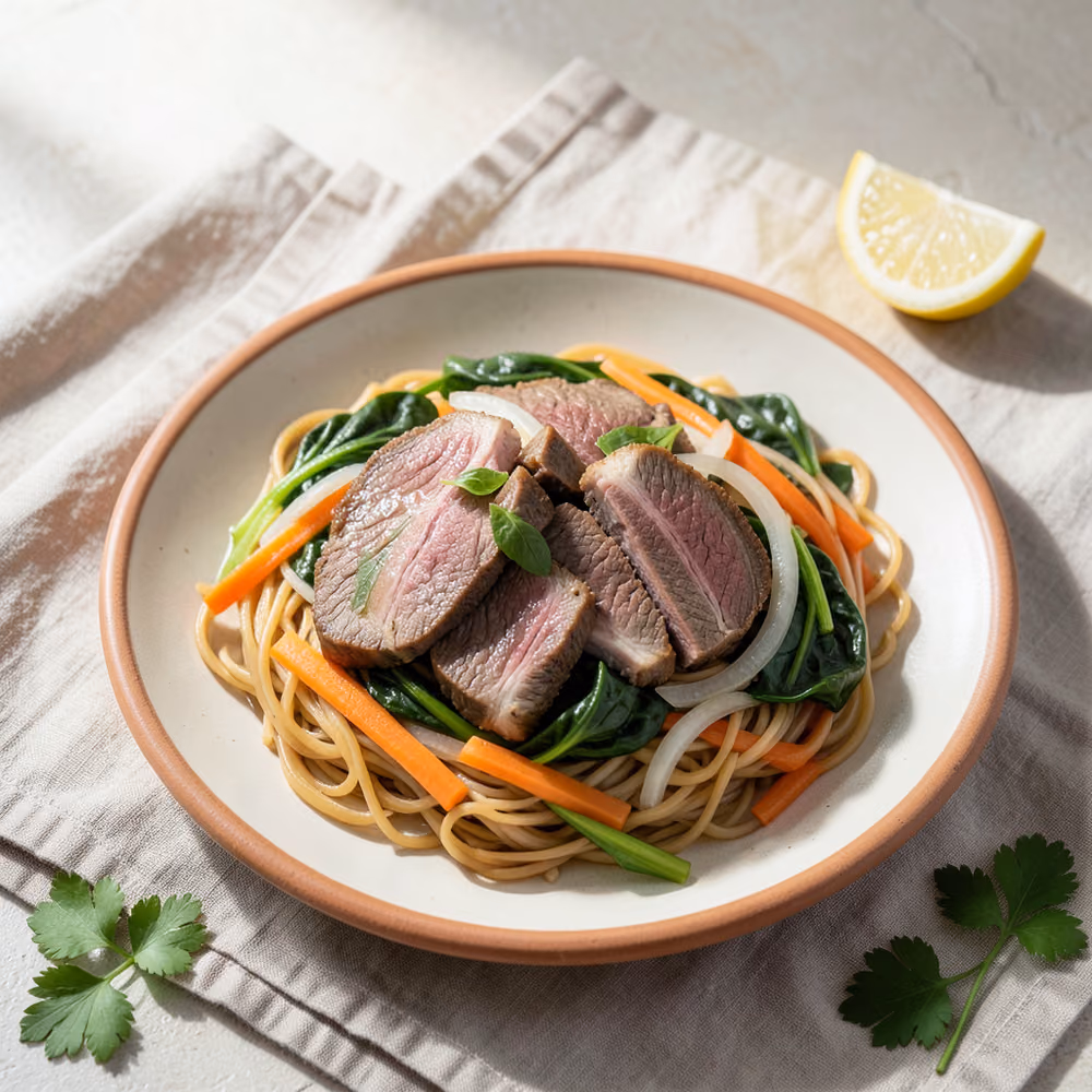 Fideos de vidrio japchae