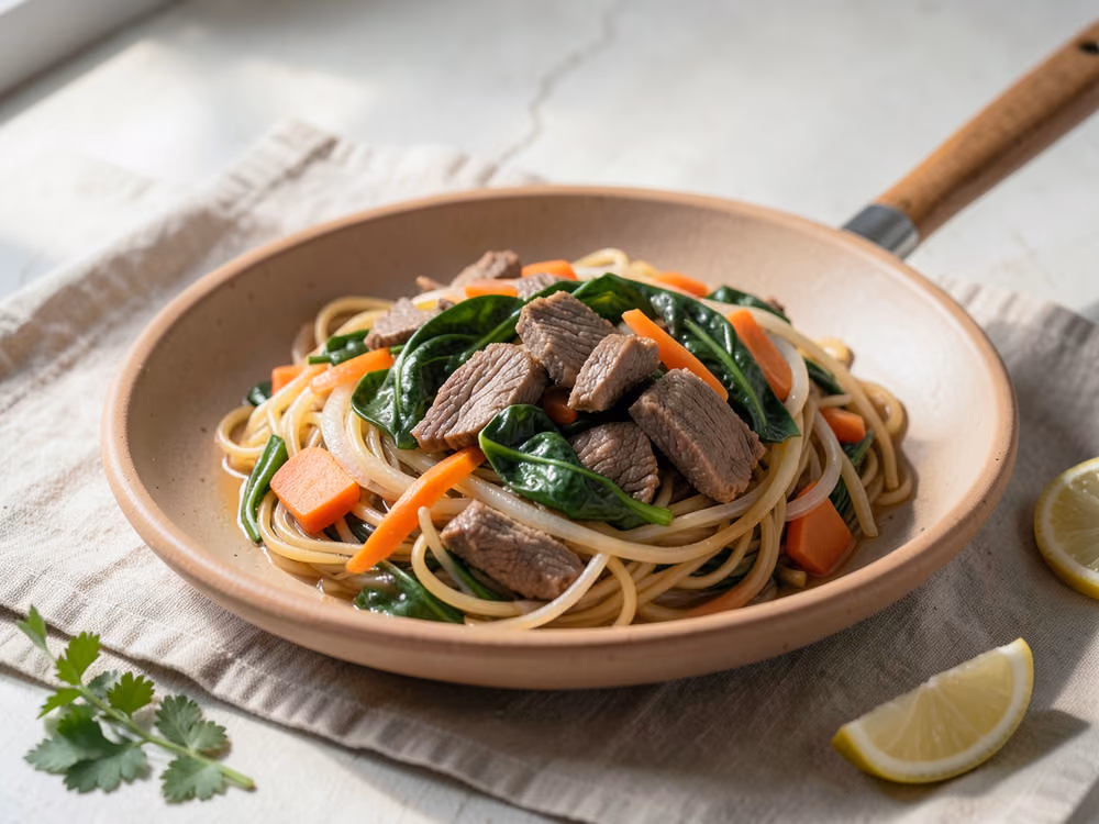 Fideos de vidrio japchae