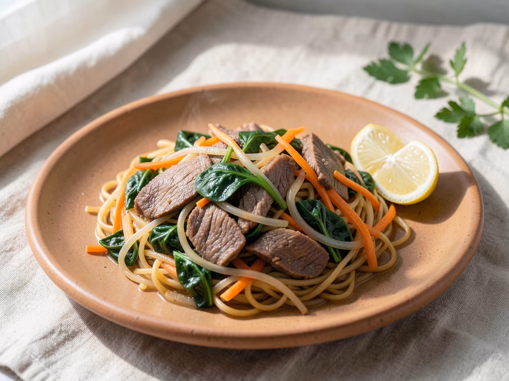 Fideos de vidrio japchae