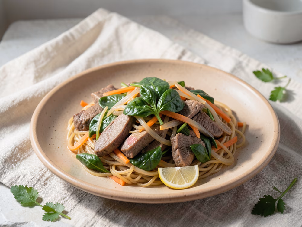 Fideos de vidrio japchae