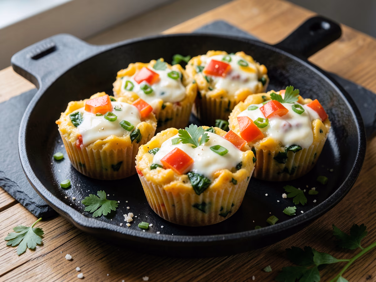 Muffins de huevo en tazas