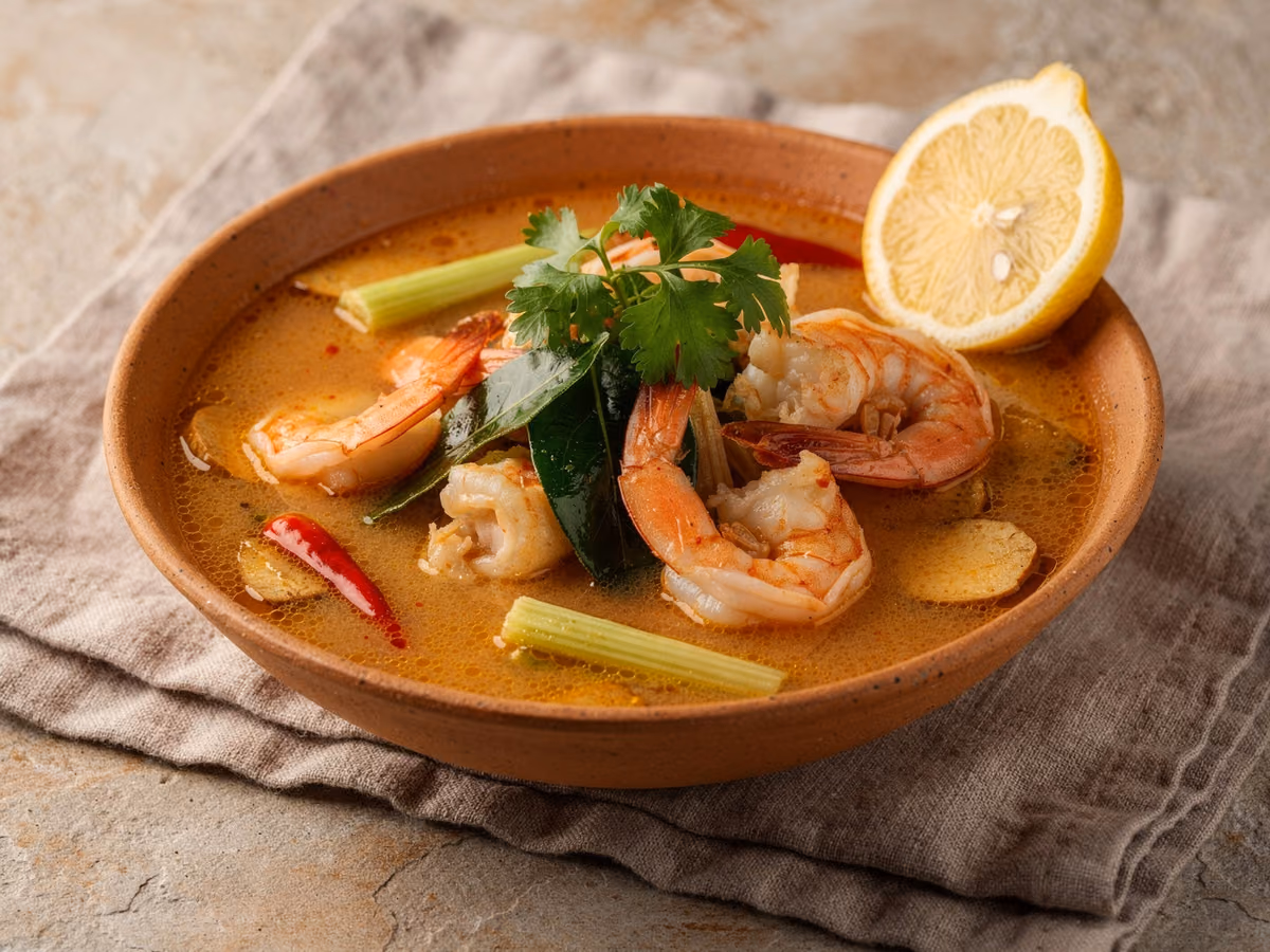 Soupe Tom Yum aux crevettes