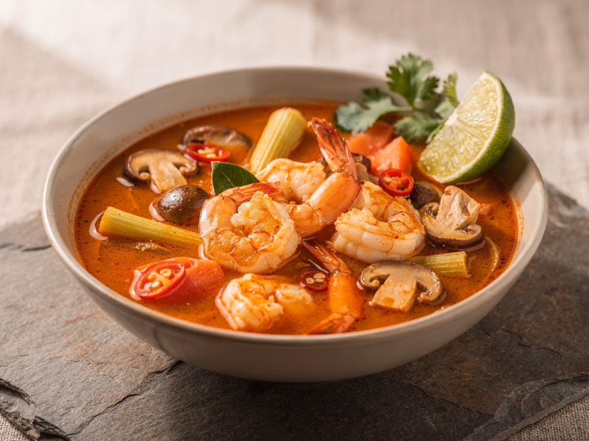 Soupe Tom Yum aux crevettes