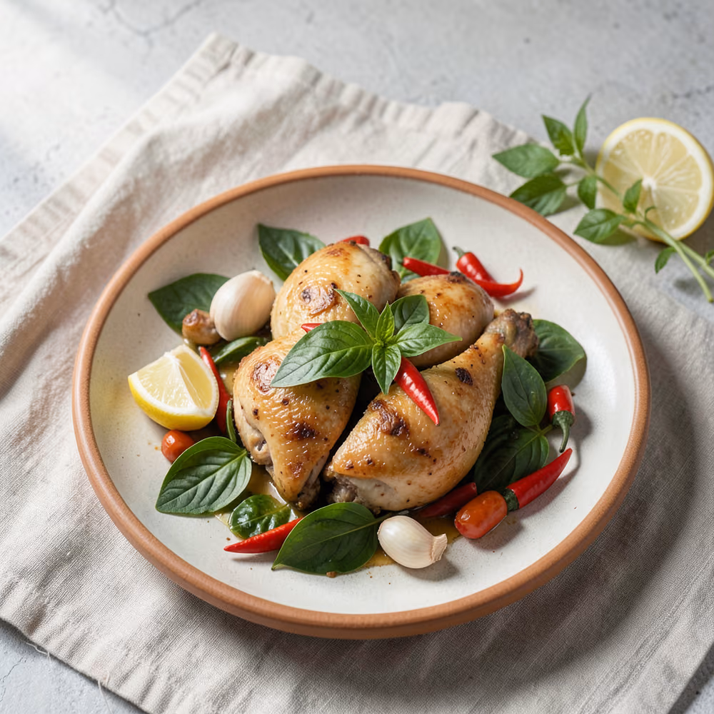 Pollo Pad Krapow con Albahaca