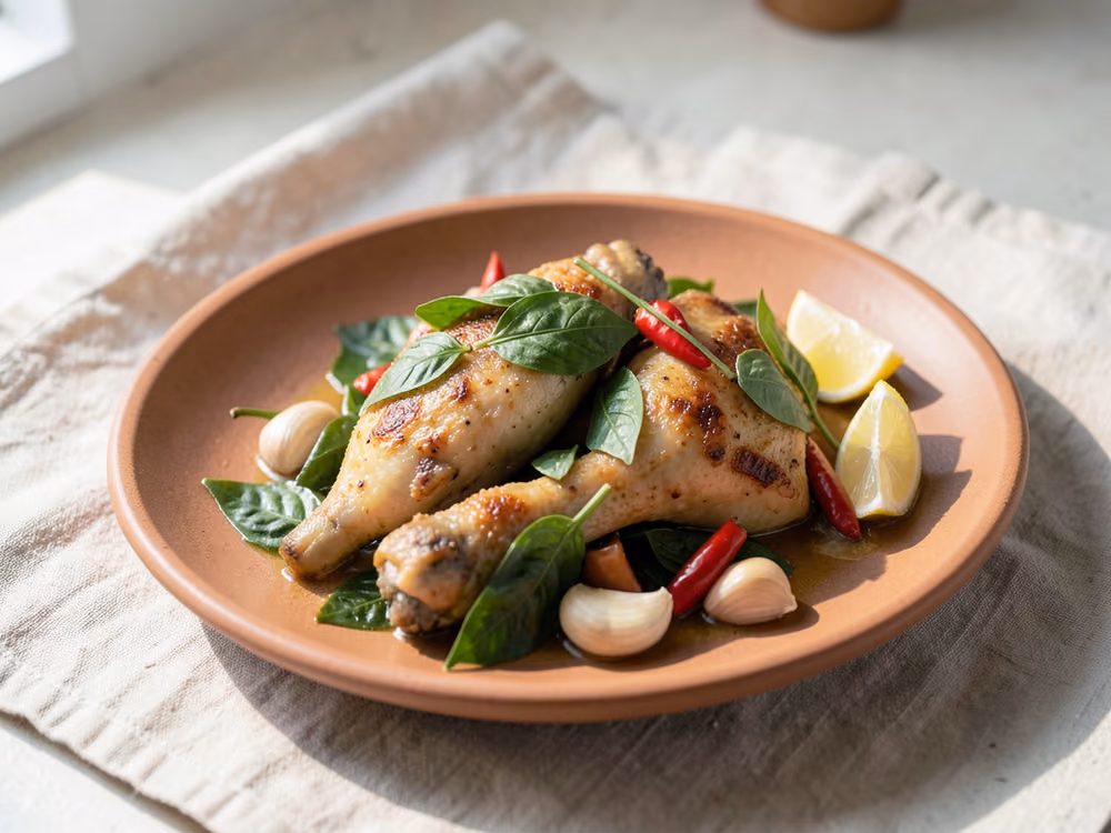 Pollo Pad Krapow con Albahaca