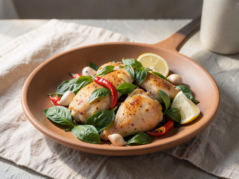 Pollo Pad Krapow con Albahaca