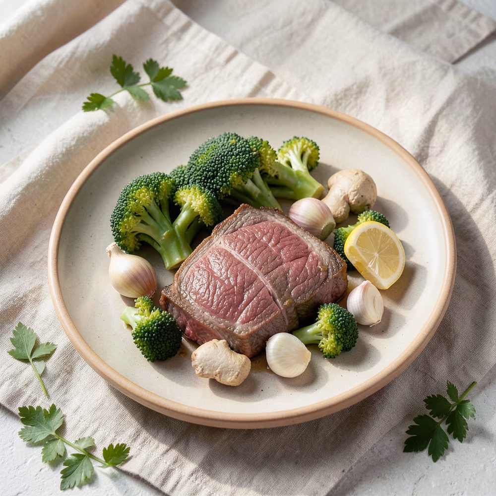 Ternera con brócoli