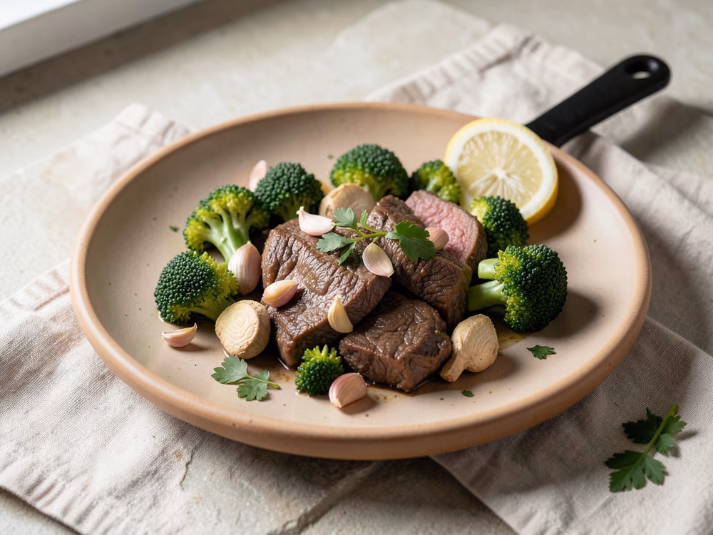Ternera con brócoli