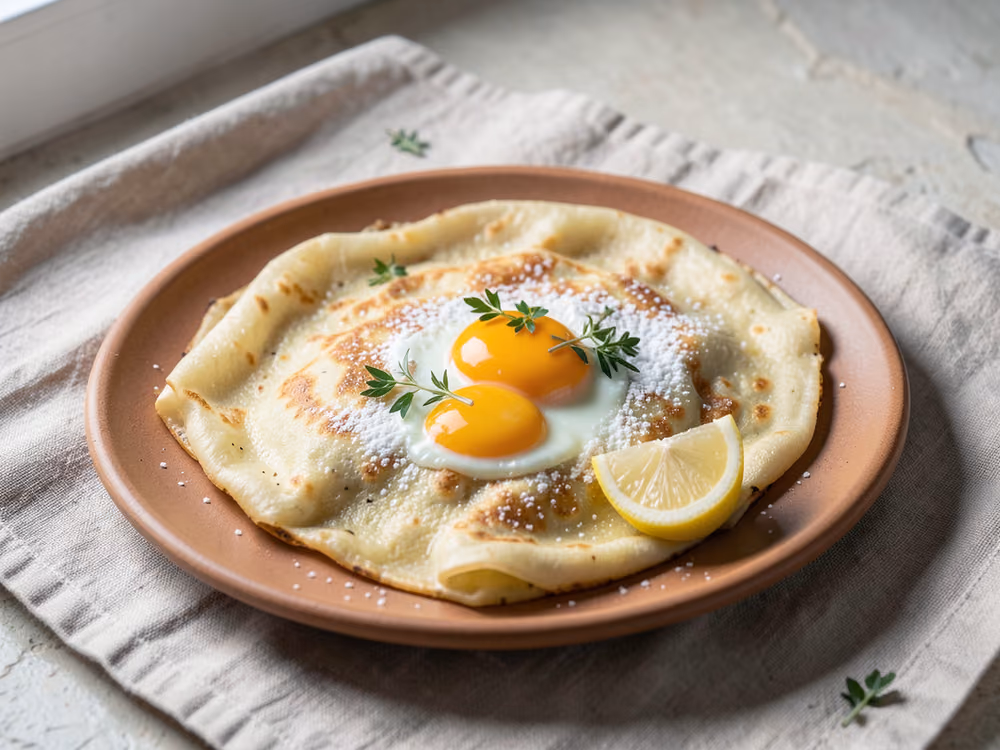 Crepes franceses con azúcar y limón