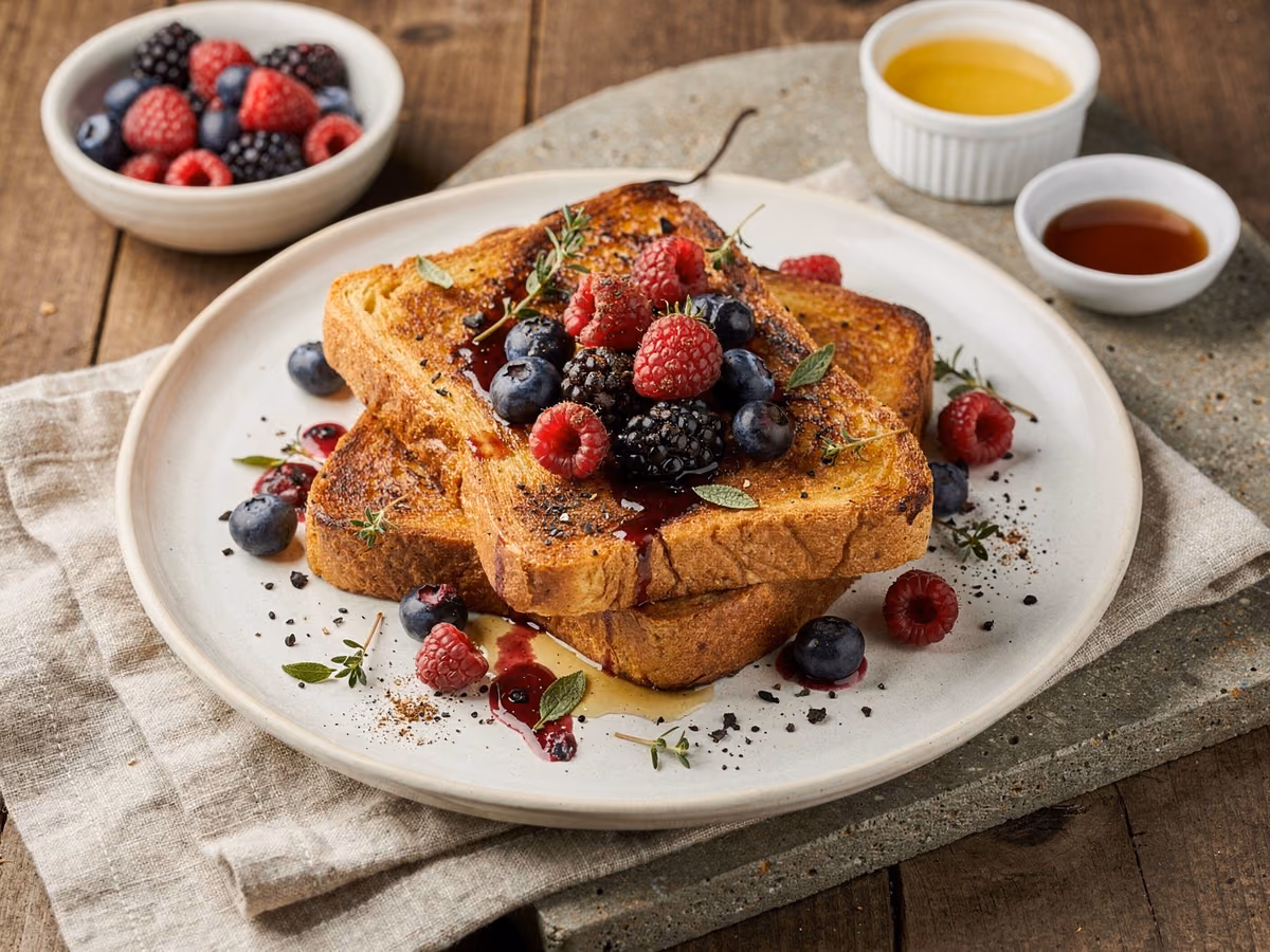 Tostadas Francesas con Frutos Rojos