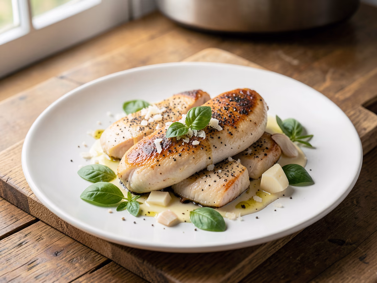 Pollo cremoso a la toscana