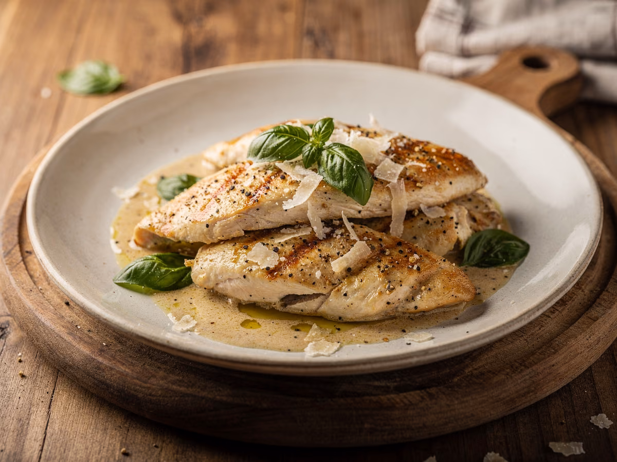 Pollo cremoso a la toscana