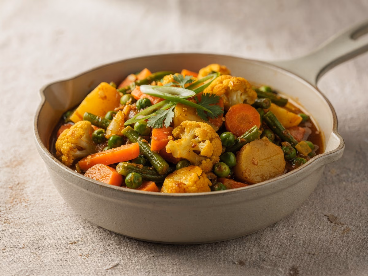 Curry de verduras mixtas