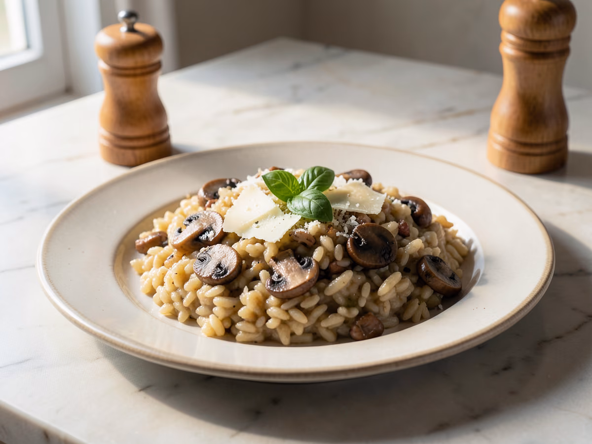 Risotto rústico de setas