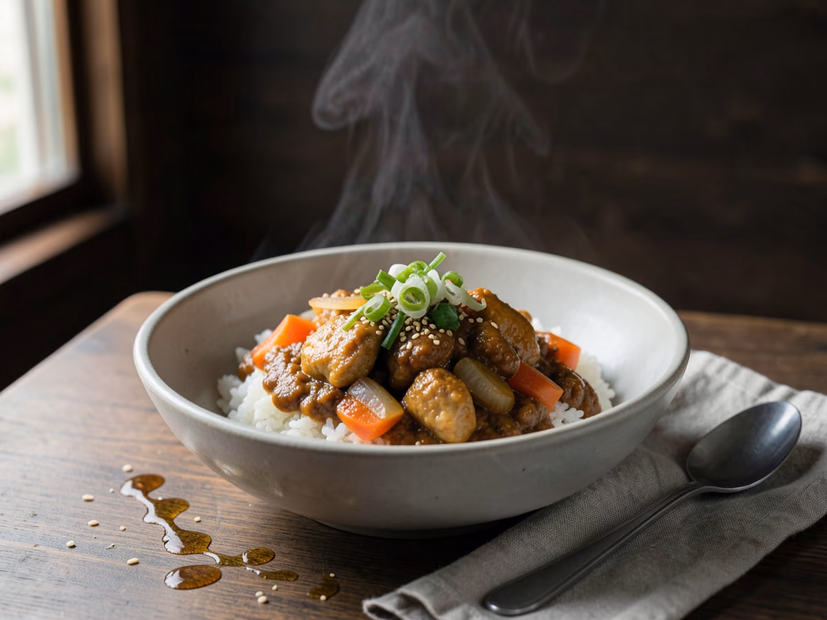 Arroz con curry japonés