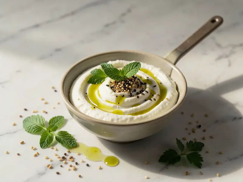 Labneh mit Olivenöl
