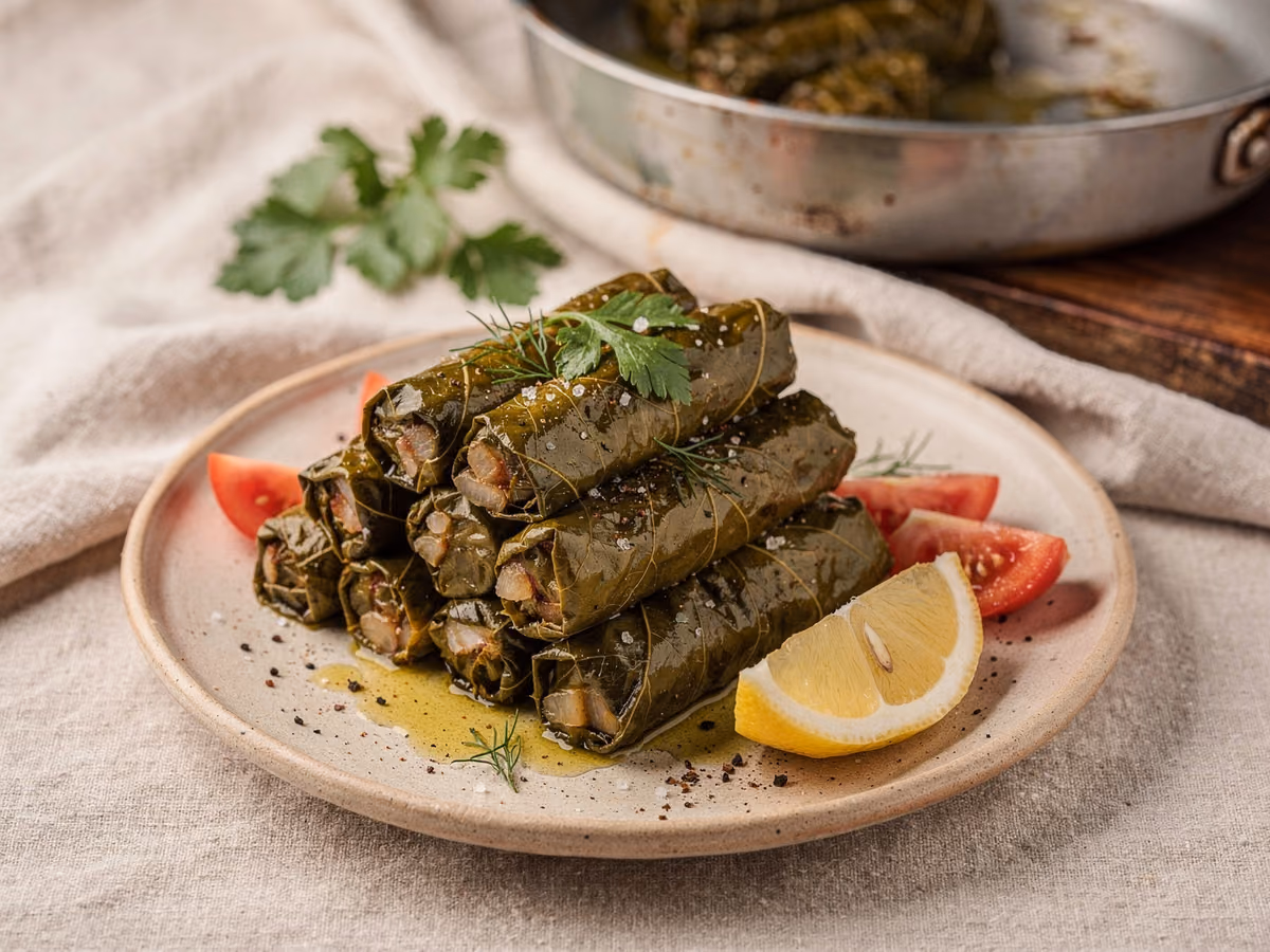 Hojas de parra rellenas (Warak Enab)