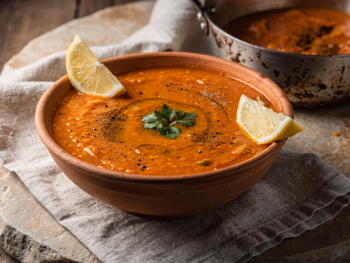 Sopa turca de lentejas rojas
