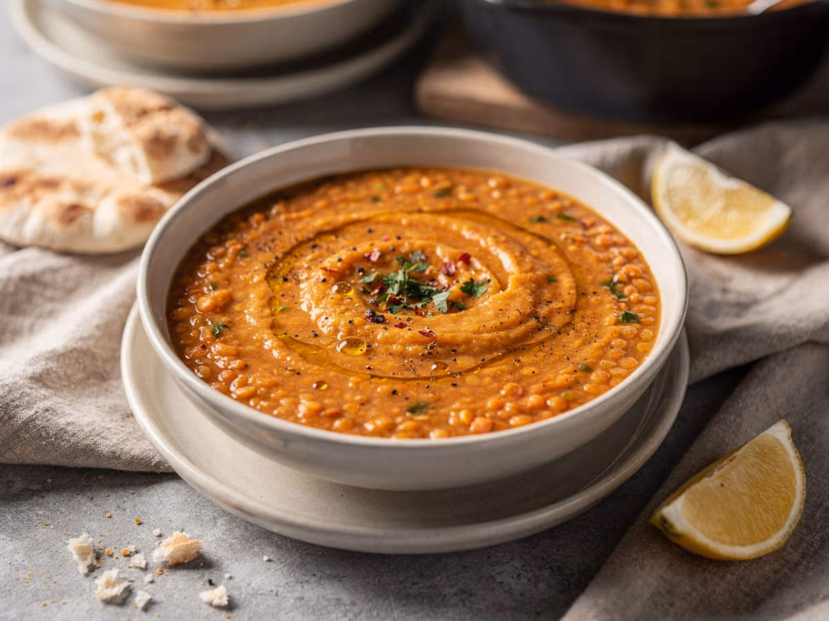 Sopa turca de lentejas rojas