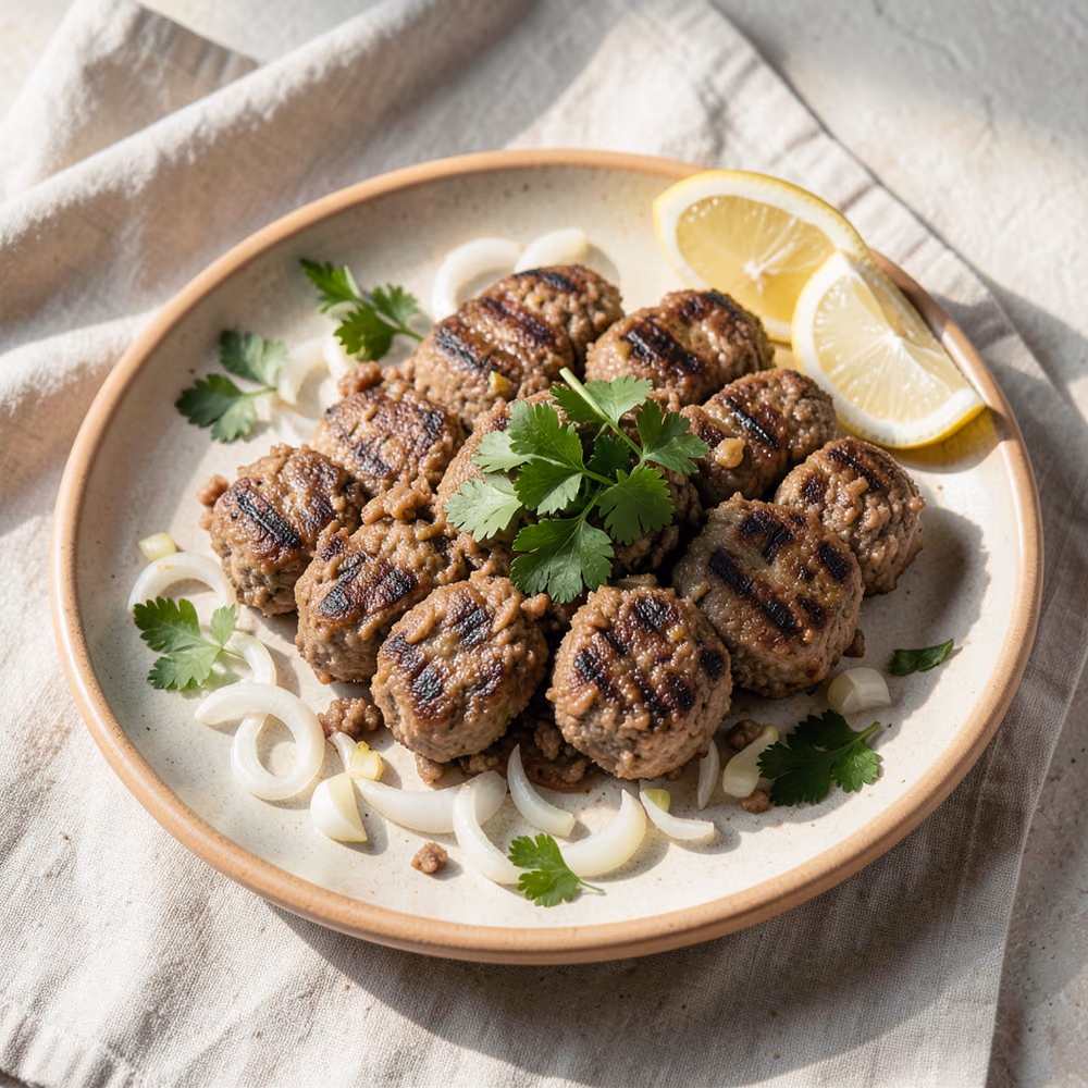 Brochetas de Kofta a la Parrilla