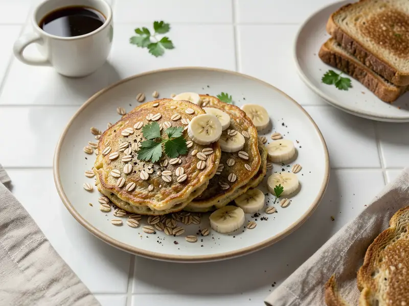 Haferflocken-Bananen-Pancakes