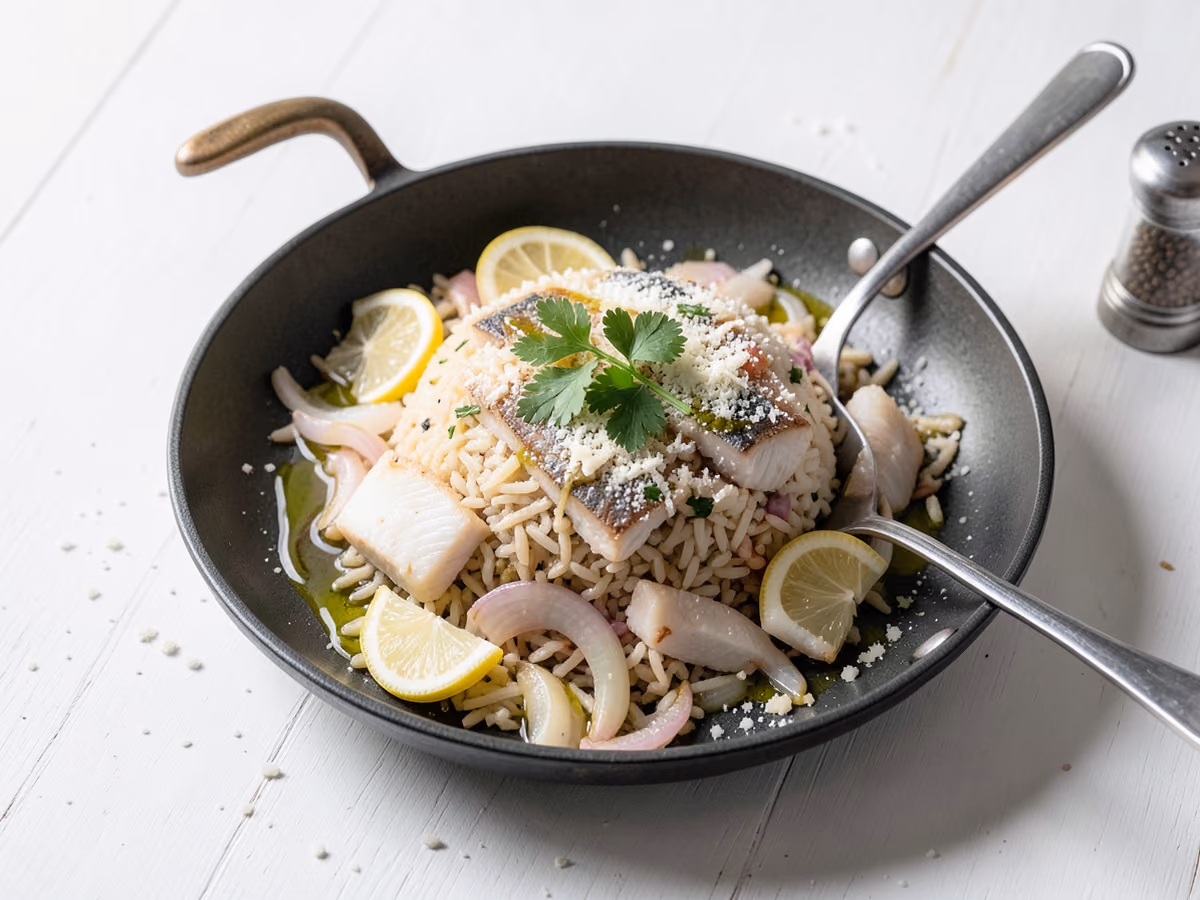Sayadieh de pescado y arroz
