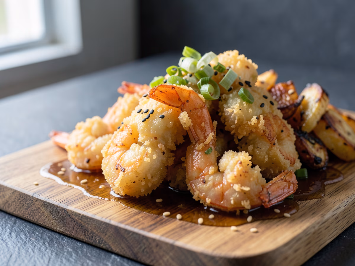 Tempura de camarones